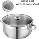 image 2 of Vinod Cookware Two Tone Stainless Steel Sauce Pot with Glass Lid - Steam Vent, Sturdy Handle Induction Bottom (20cm , 3 ltr) N/A