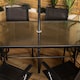 image 10 of Samuel Alexander Outdoor 6 Seater Glass Top Table and Chairs Patio Set with Parasol in Black