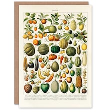 Nouveau Larousse Illustre Art Card Fruits and Vegetables
