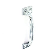 Securit Zinc Plated Door Handle - Chrome - 200mm