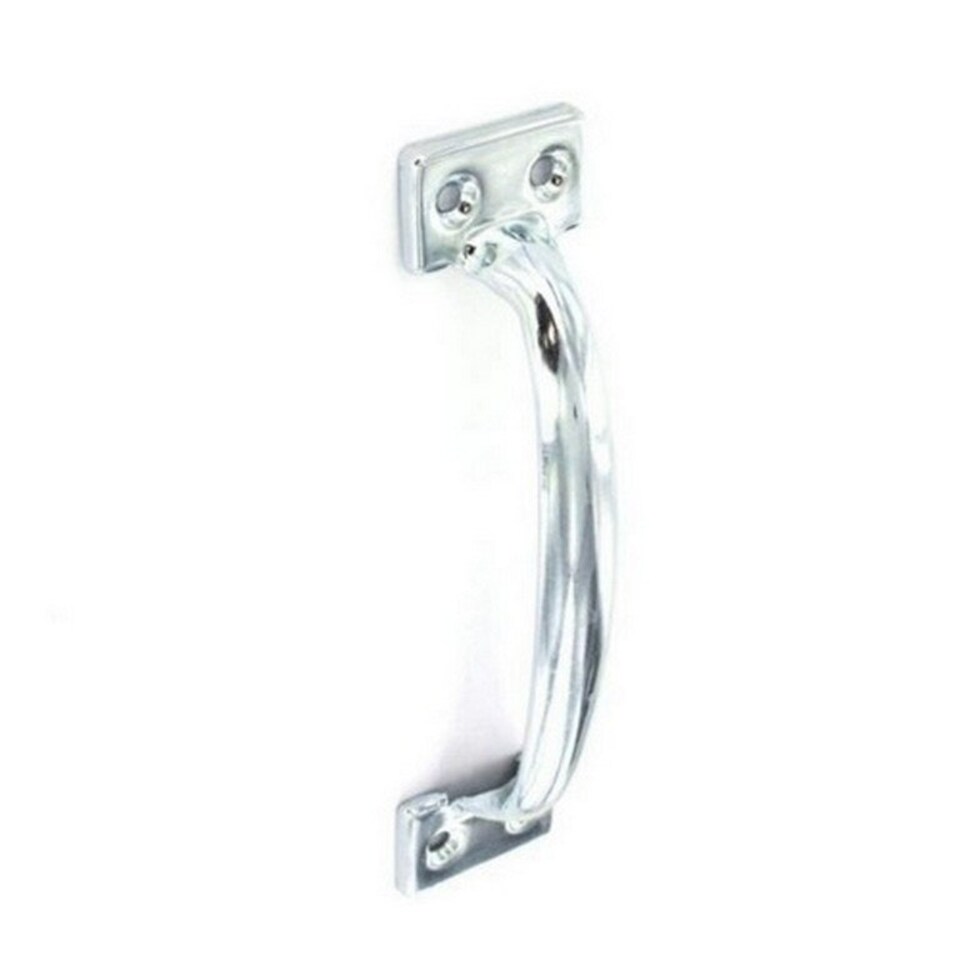 Securit Zinc Plated Door Handle - Chrome - 200mm