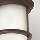 image 3 of Hinkley Hadrian 1 Light Flush Mount Oil Rubbed Bronze with Opal Glass IP44