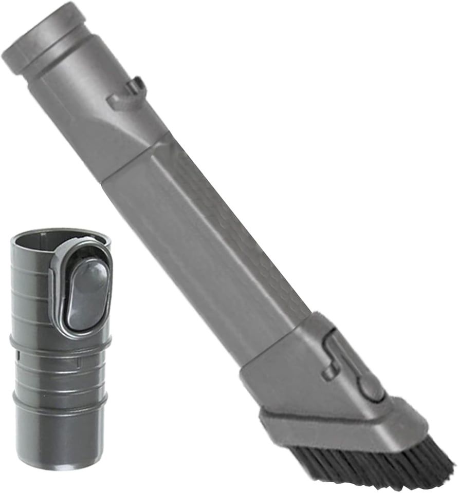 image 1 of SPARES2GO Dusting Brush and Crevice Tool Kit Compatible with Dyson Vacuum Cleaner (All Main Models)