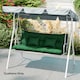 image 8 of Outsunny Outdoor Seat Cushions Back Cushion with 2 Pillows, Seat Pads | Green | Green | Seat cushion: 150x50x10cm, Back cushion: 150x50x10cm, Pillow: 40x30x15cm