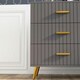 image 8 of HOMCOM Bedroom Chest of Drawers, 3-Drawer Dresser with Aluminium Legs