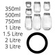 image 4 of Argon Tableware Glass Storage Jar Seals - Large - Black - Pack of 6