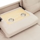 image 9 of FENCHILIN Sofa Bed with Pull-Out Sleeper Reversible Chaise Drop-Down Cup Holder Side Pockets Beige