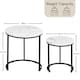 image 3 of Vida Designs Brooklyn Round Nest of Tables 2 Piece Set Nesting Sofa Bedside Side Table, Marble
