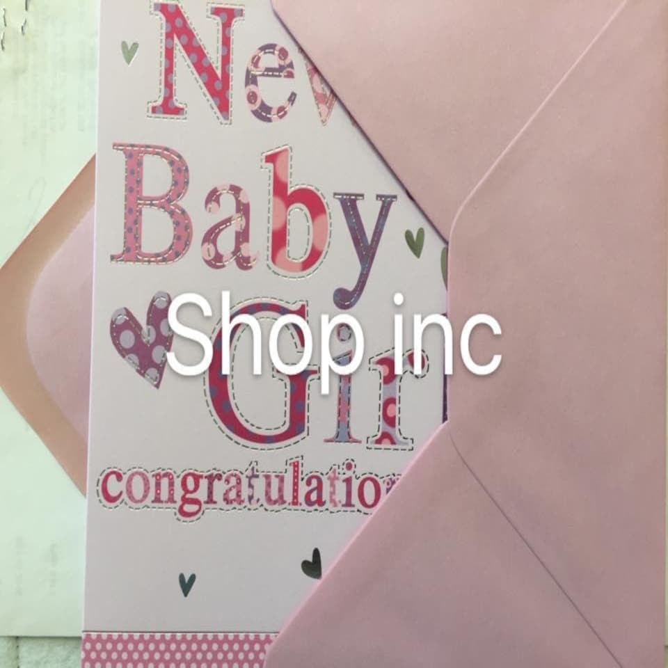 image 1 of New Baby Girl Congratulations Greeting Card