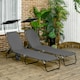 image 1 of Outsunny 2 Piece Folding Sun Loungers with Adjustable Backrest 