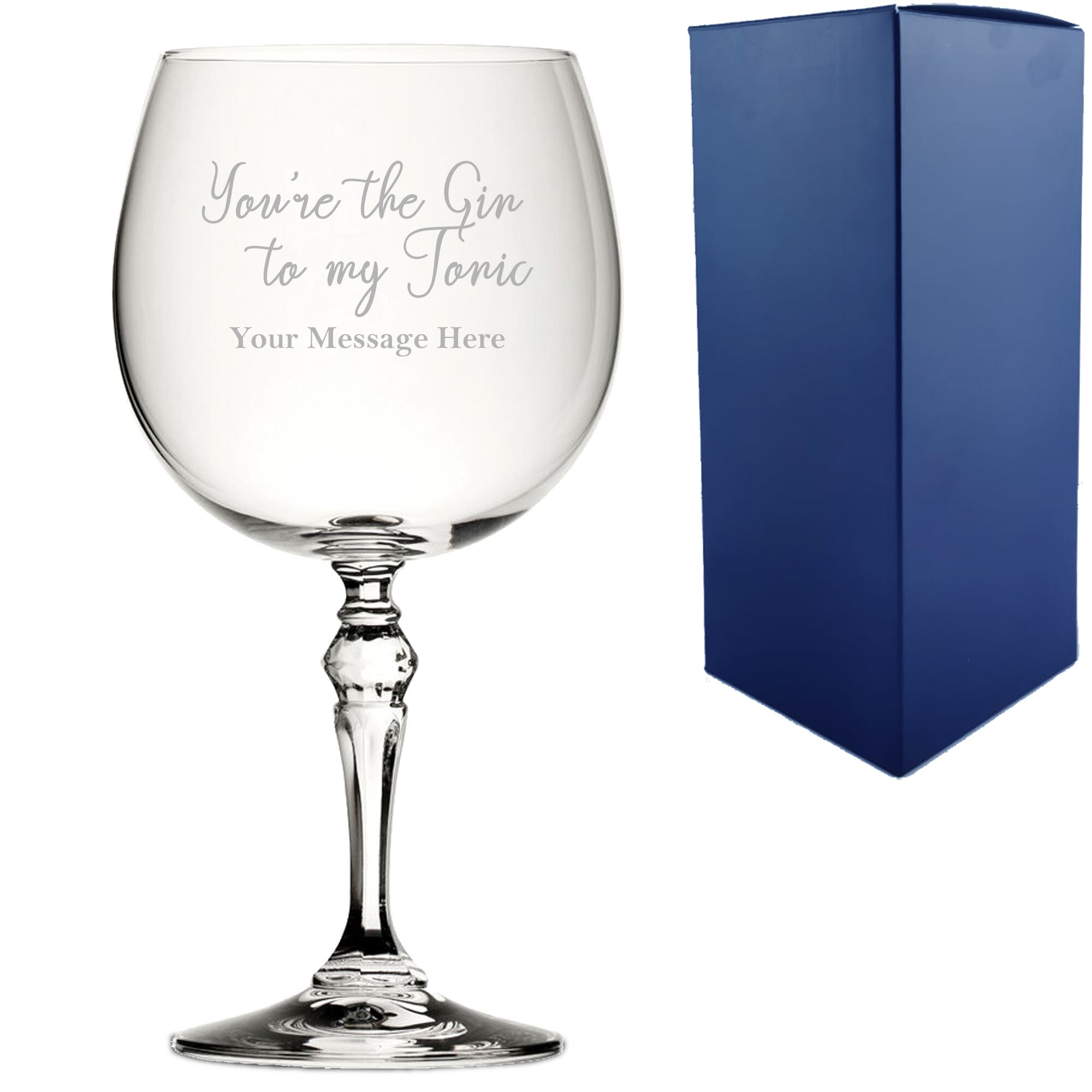 Uniqueful Personalised You're the Gin to My Tonic Crystal Gin & Tonic Glass in Clear | Size: 1 Pack