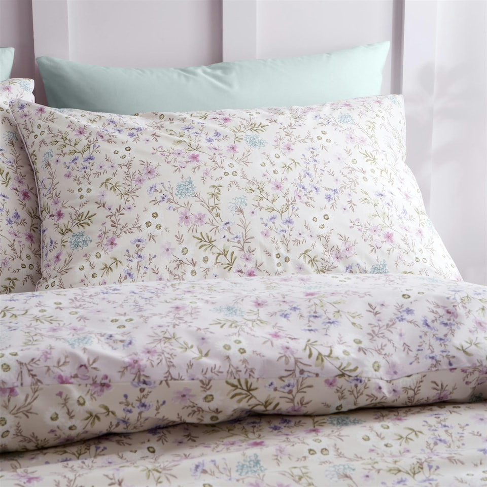 image 1 of Bianca Ditsy Floral Lilac Duvet Cover Set Multi | King