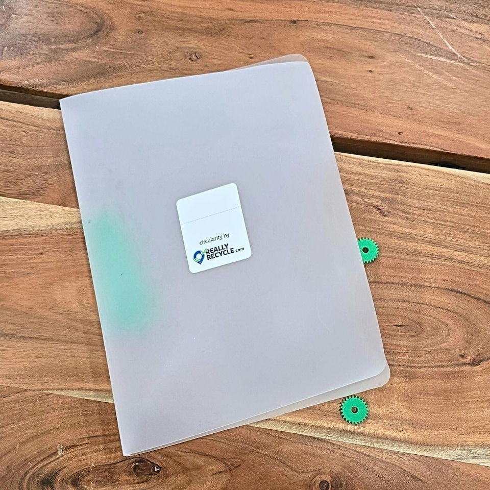 image 1 of A4 ReallyRecycle folio with dry wipe cover Cream
