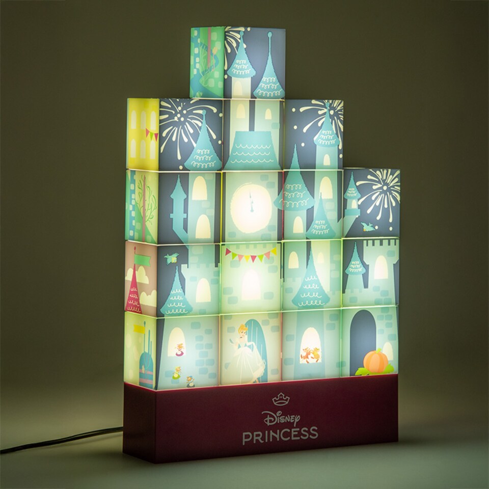 image 1 of Disney Princess Castle Light, Building Blocks Lamp for Bedroom Decor & Gifts for Girls, Paladone