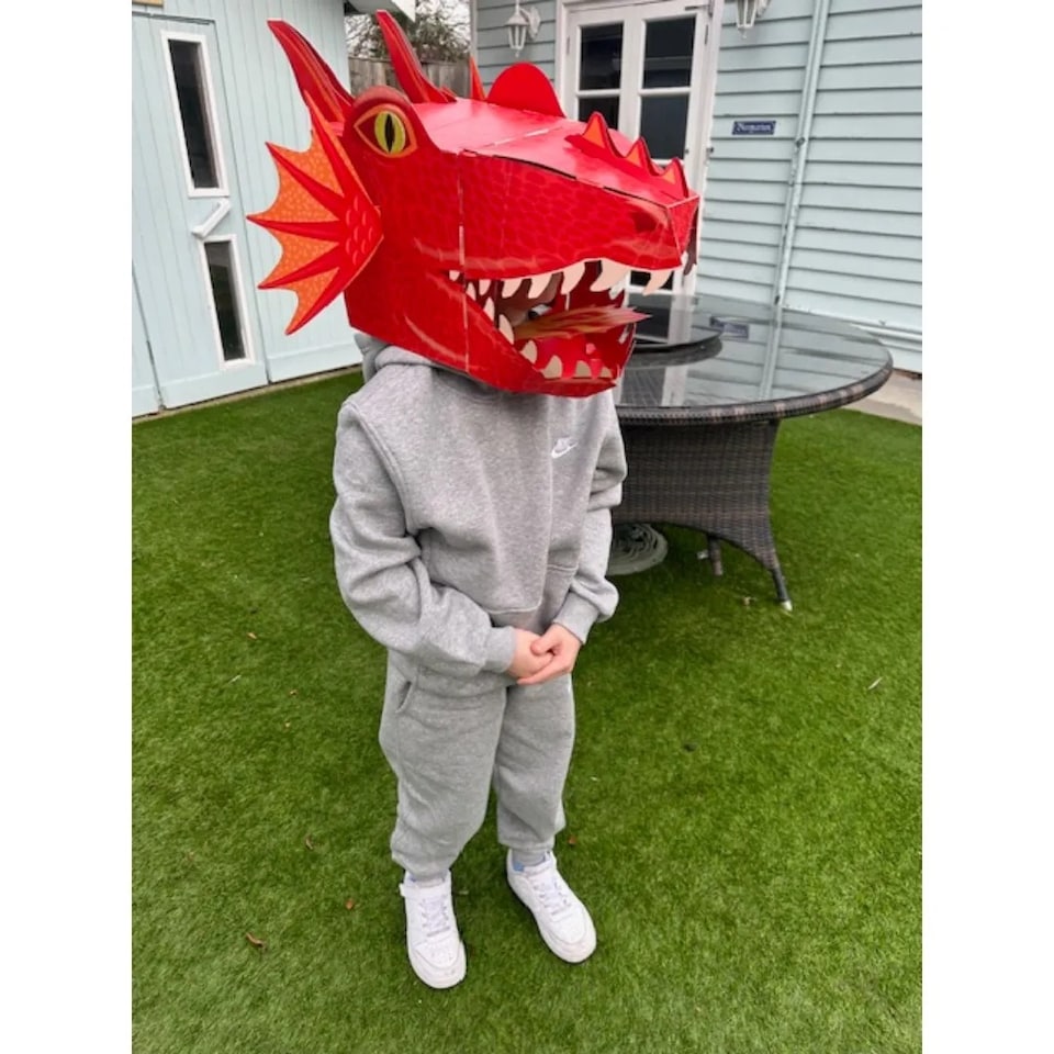 image 1 of Red Dragon 3D Mask Craft Kit