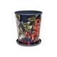 image 1 of Kew Temperate House Planter with Saucer - Mild Steel - L14 x W14 x H16 cm - Navy Blue