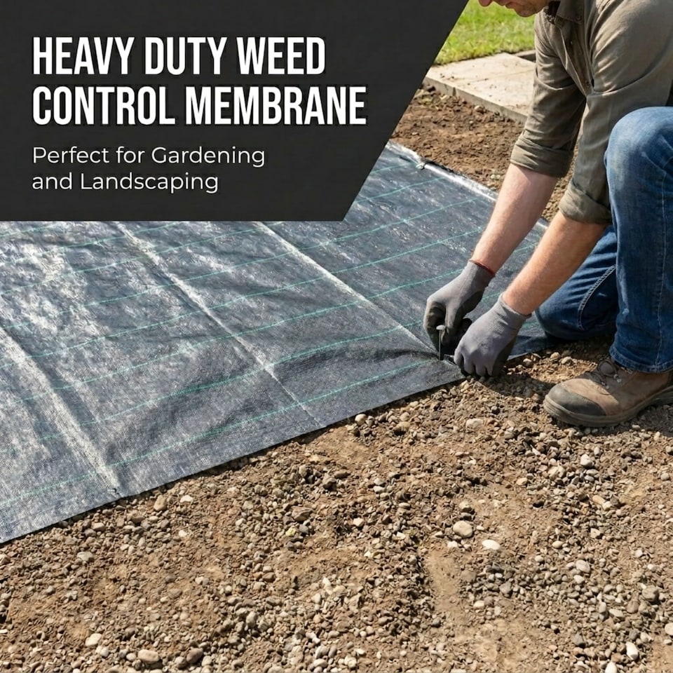 image 1 of Keplin Heavy Duty Weed Control Membrane 125gsm Woven Polypropylene Ground Cover