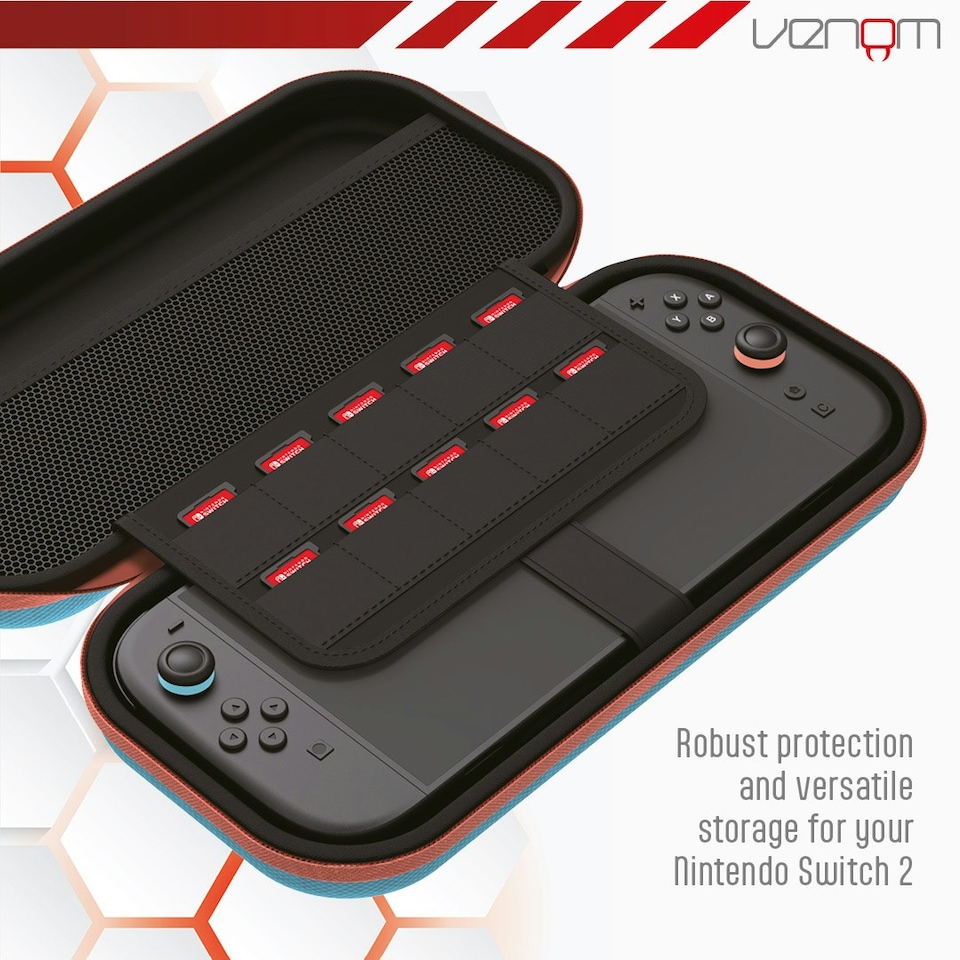 image 1 of Venom Nintendo Switch 2 Neon Carry Case Multi