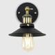 image 1 of ValueLights Pair Of Industrial Style Black And Antique Brass Wall Lights
