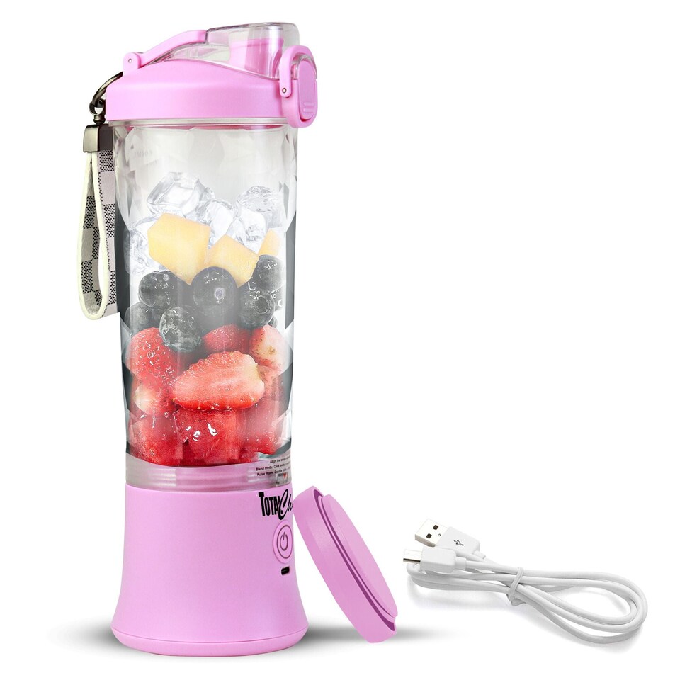 image 1 of Total Chef Cordless Portable Blender 600ml, USB Rechargeable, Lilac