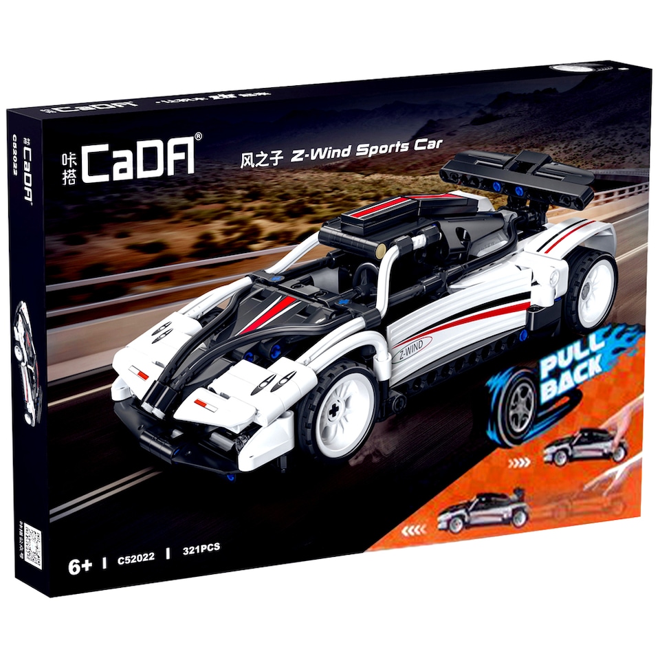 image 1 of Cada Z-Wind Sports Car Pull Back Construction Toy Scale 1:18