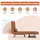 image 9 of COSTWAY Convertible Single Folding Sofa Bed Sleep Chair Brown Brown