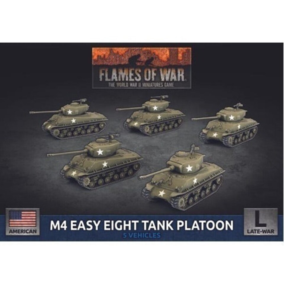 Flames Of War: M4 Easy Eight (76mm) Platoon (x5 Plastic)