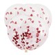 image 1 of Clear Biodegradable Latex Balloons With Red Heart Shaped Tissue Confetti 40cm / 16 in - Pack of 5