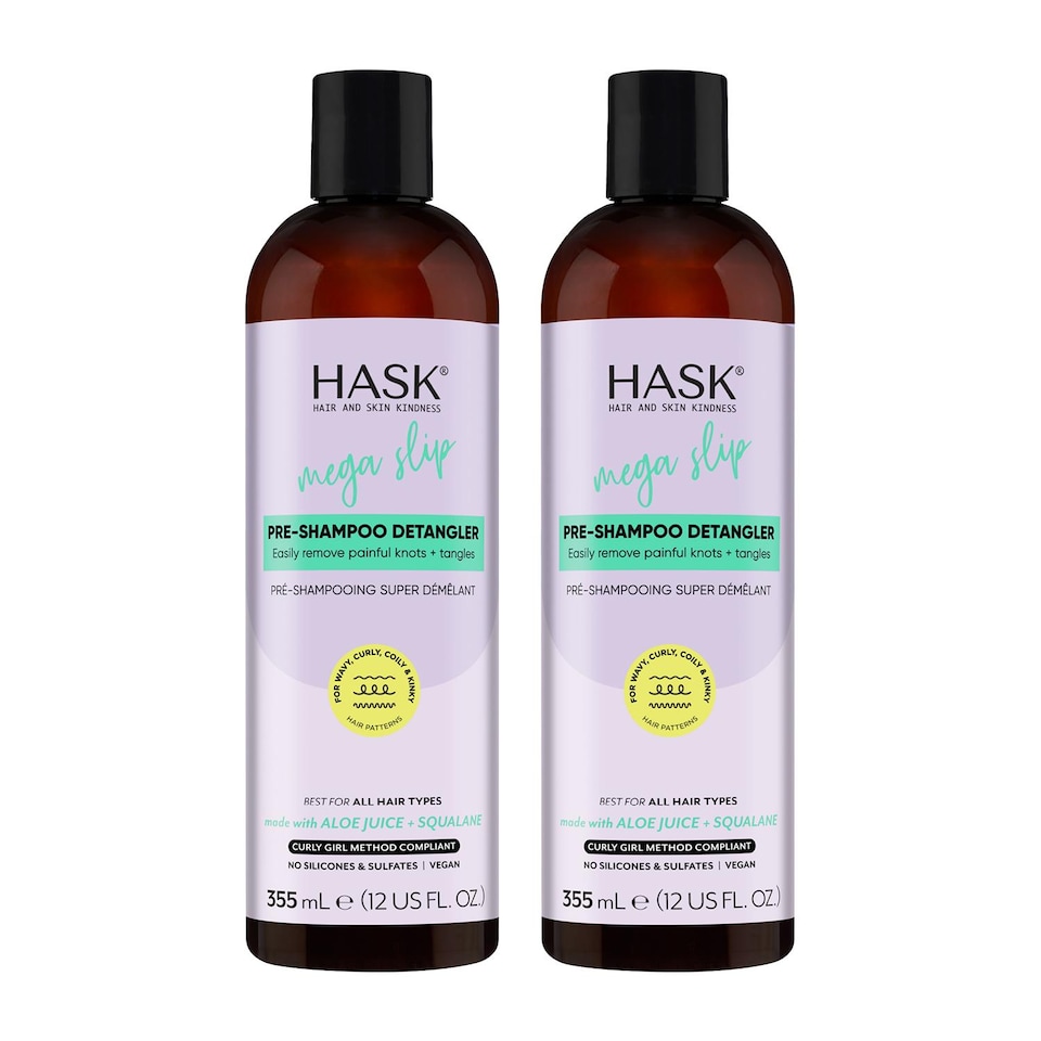 image 1 of Hask Texture Solutions Pre-Shampoo Mega Slip Detangler -Easy Combing, 2 Pack