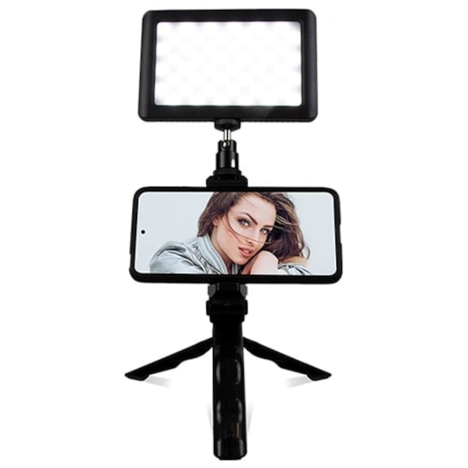Portable Selfie Tripod with LED Light