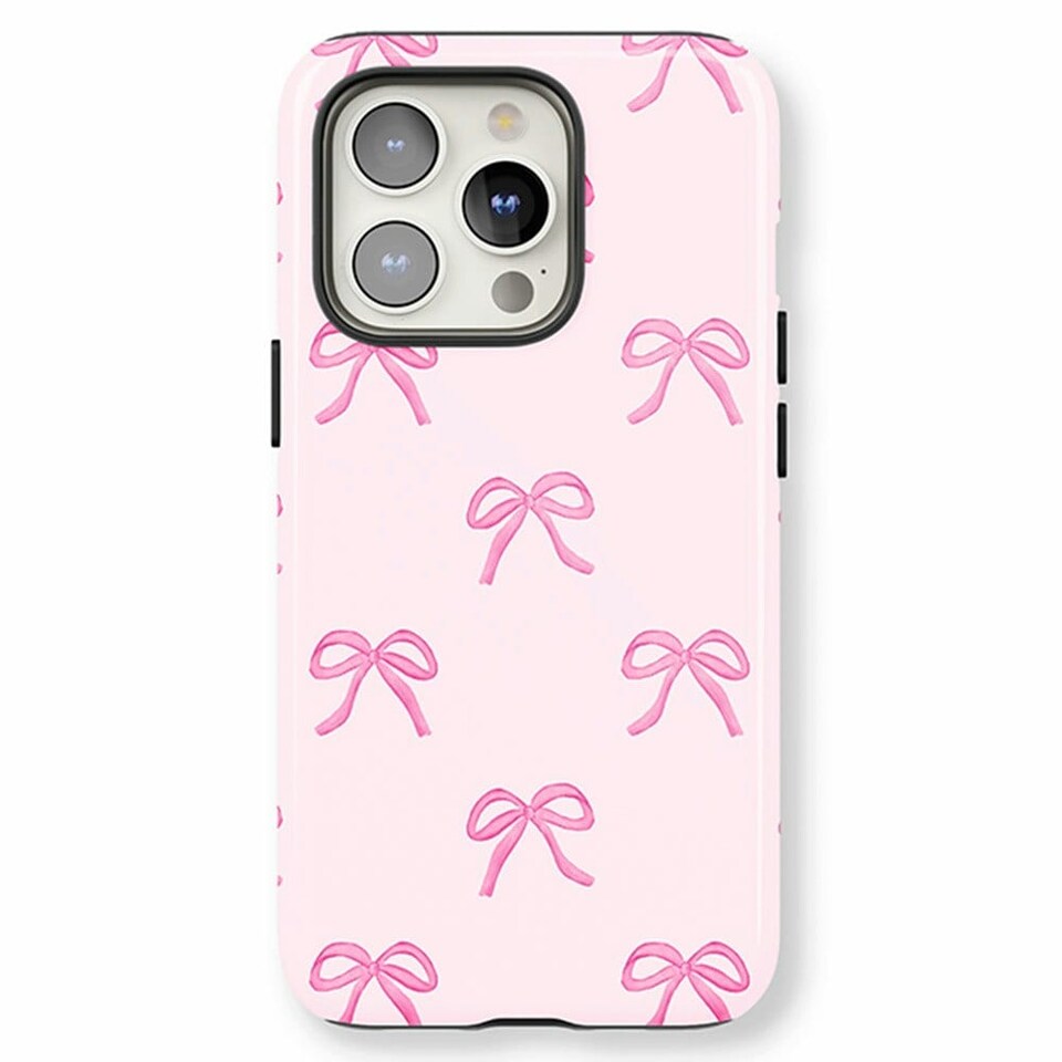 image 1 of Pink Bows Phone Case | Pink | iPhone 13 Mini
Slim | iPhone 13 Mini
Slim