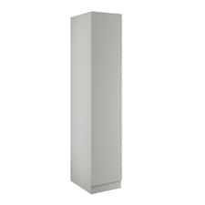 Slab Light Grey Single Wardrobe with Shelves Grey