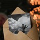 image 3 of Surreal Bear in Bathtub Black White Bath Time Birthday Greeting Card