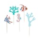 image 1 of Fish & Coral Cake Topper Set - Pack of 5