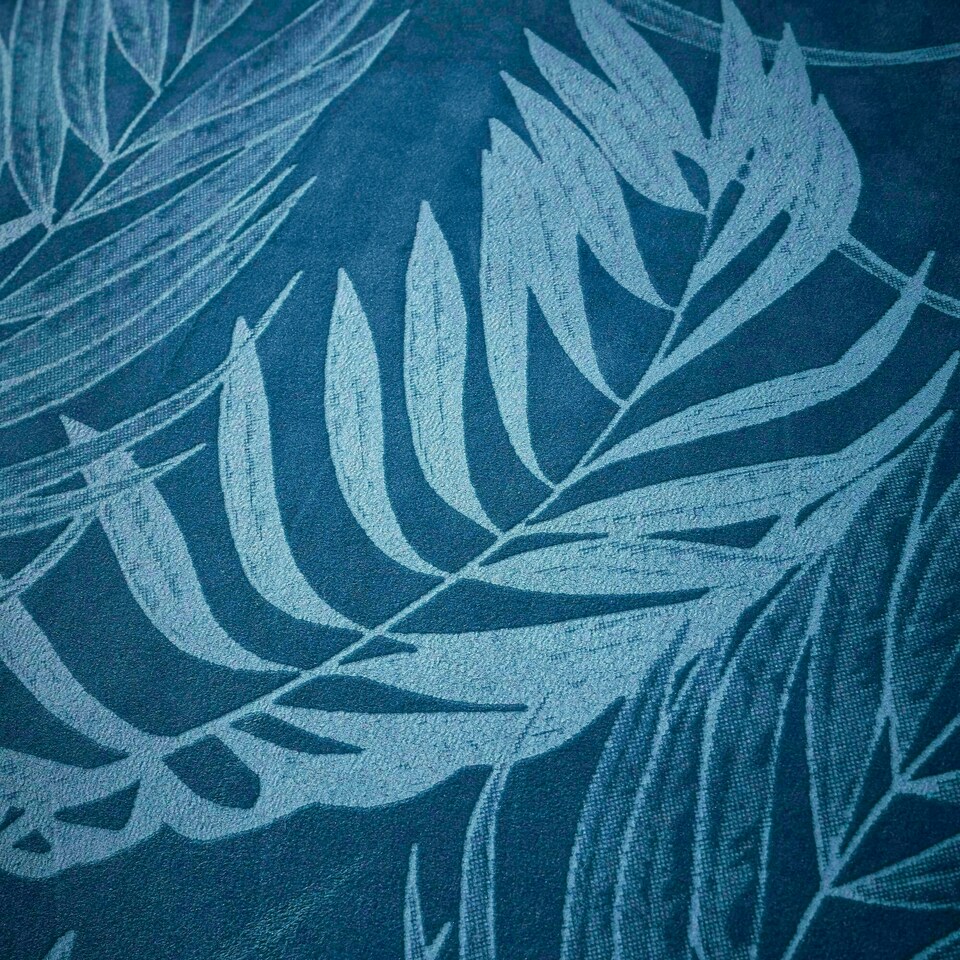 image 1 of Portfolio Home Woburn Botanical Leaf Bedding Duvet Cover Set Blue | Super King