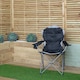 image 4 of Luxury Padded High Back Folding Outdoor, Camping, Fishing Chair in Black