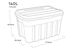 image 5 of Keter Tuff Box 140L Storage Boxes with Lid Set of 3 - Black