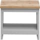 image 1 of Lisbon Grey and Oak Coffee Table With Open Shelf Storage