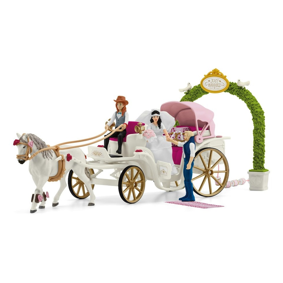 image 1 of SCHLEICH Horse Club Wedding Carriage Toy Playset