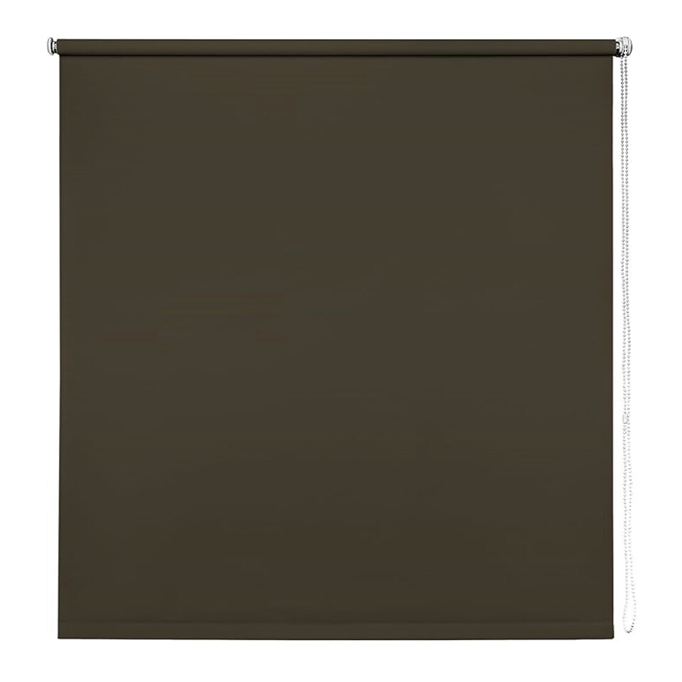 image 1 of 160cm Chocolate Trimmable Thermal Blackout Roller Blinds | Grey | Grey