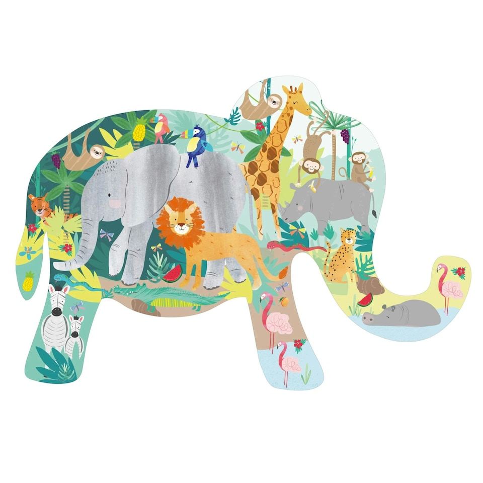 image 1 of Floss & Rock Jigsaw Puzzle 40 Piece - Jungle