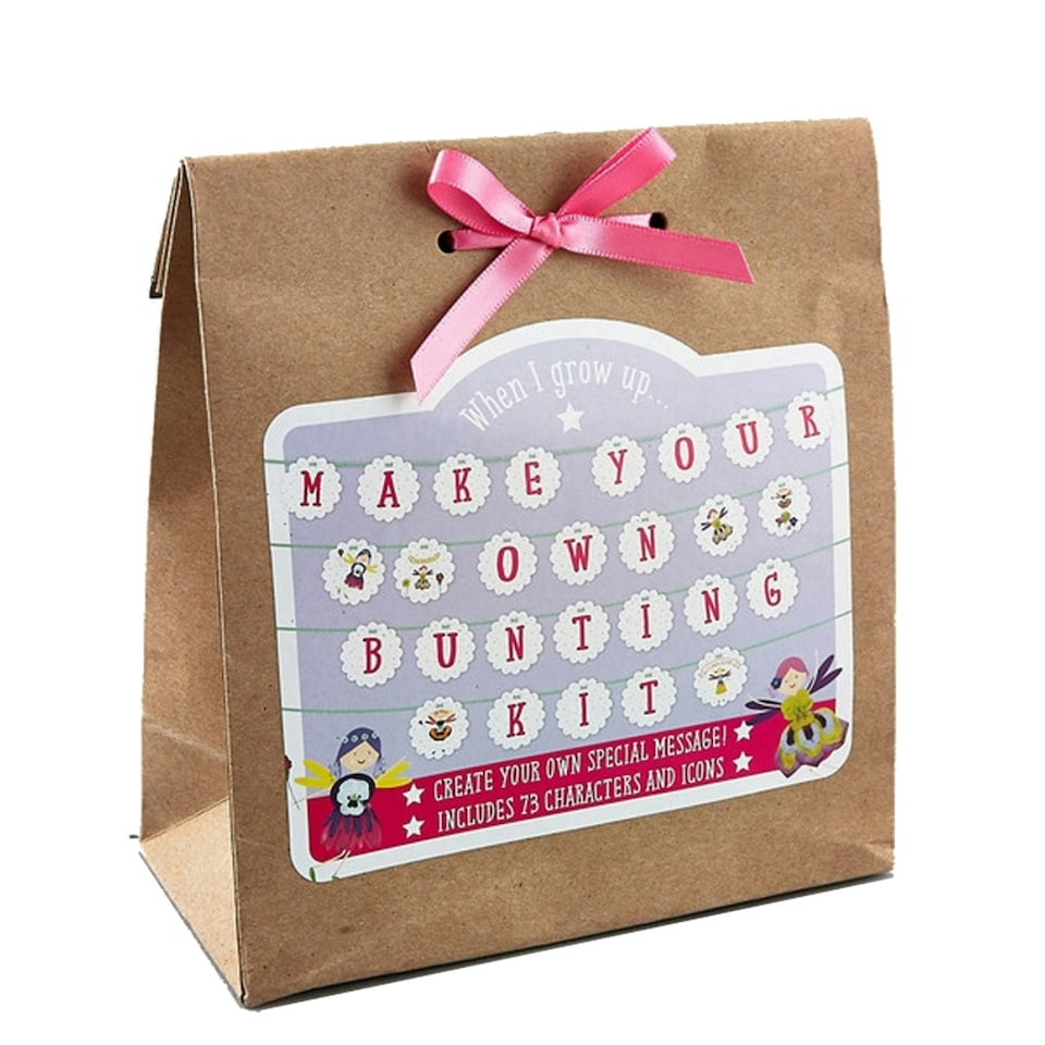 image 1 of Floss & Rock Make Your Own Party Bunting Kit - Petal Fairy | Pink