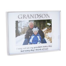 Silver Grandson 4x6 Picture Frame for Wall or Table Use | Silver | One Size
