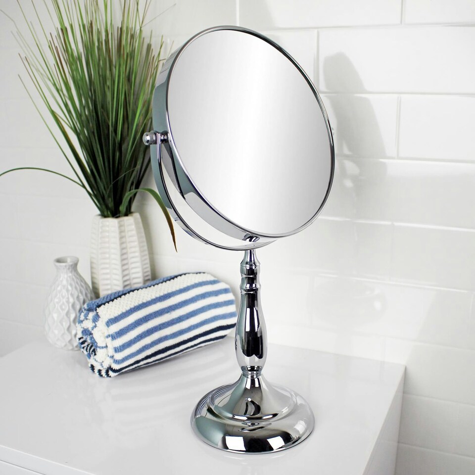 image 1 of Showerdrape Vidos 7x Magnifying Chrome Makeup Vanity Mirror