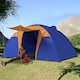 image 2 of Outsunny Camping Tent with 2 Bedroom, Living Area and Awning for 4-6 Person