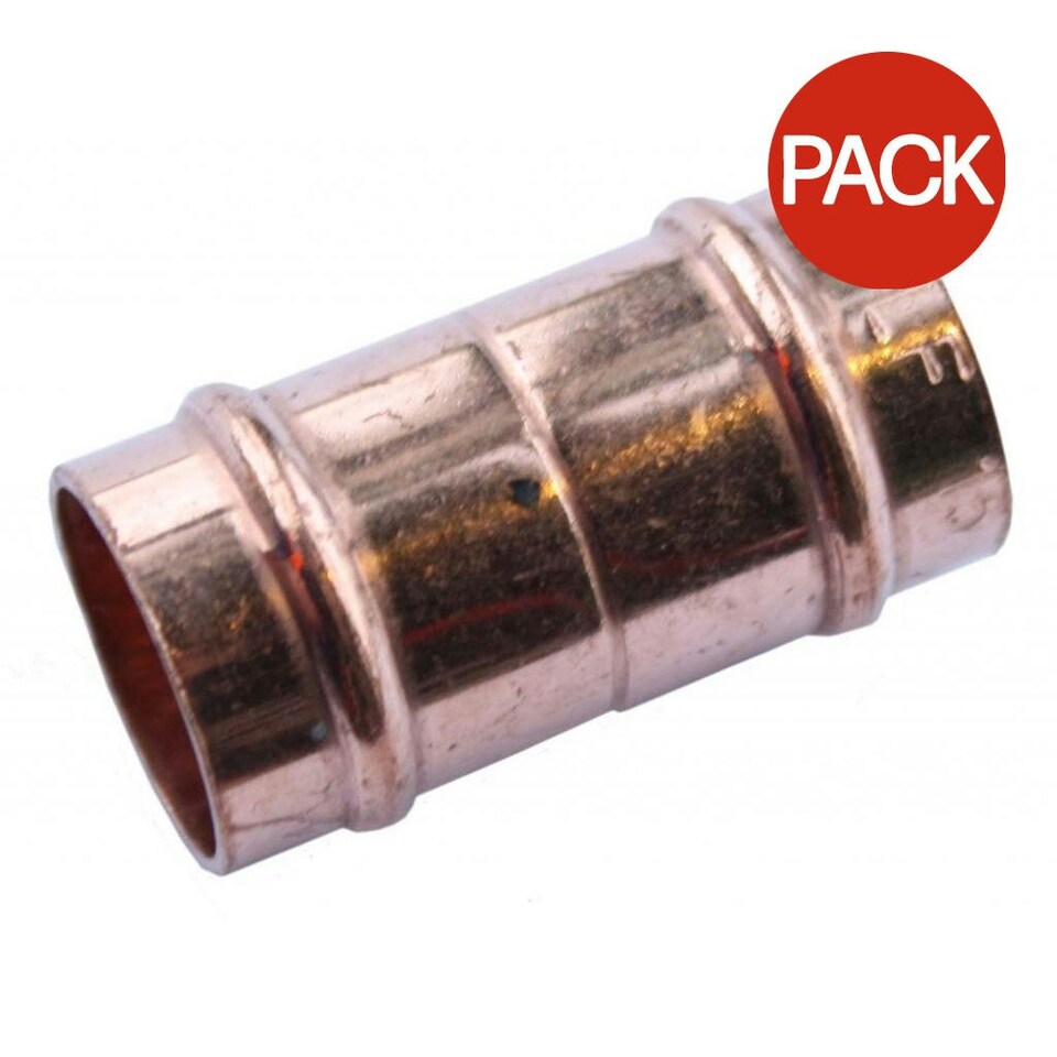 Oracstar Pre Soldered Straight Connector (Pack of 2) - Copper - 22mm
