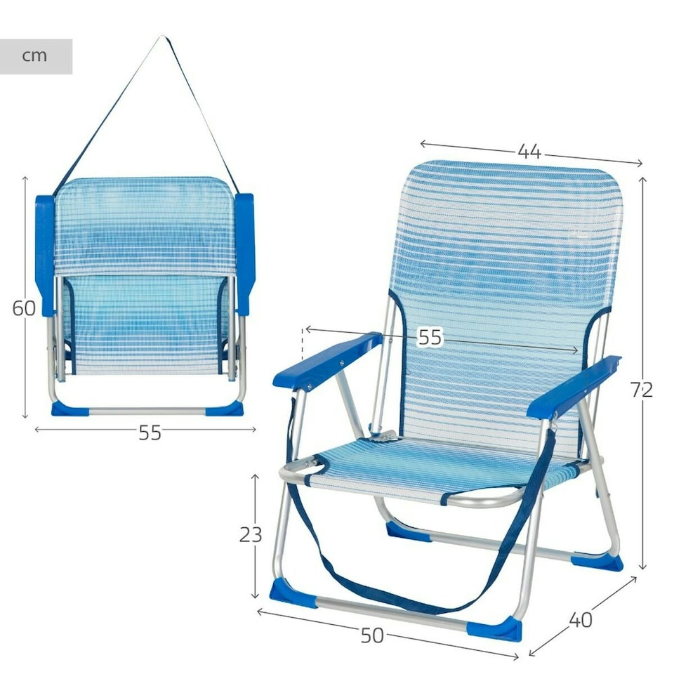 image 1 of Beach Chair Aktive 44 x 72 x 40 cm N/A