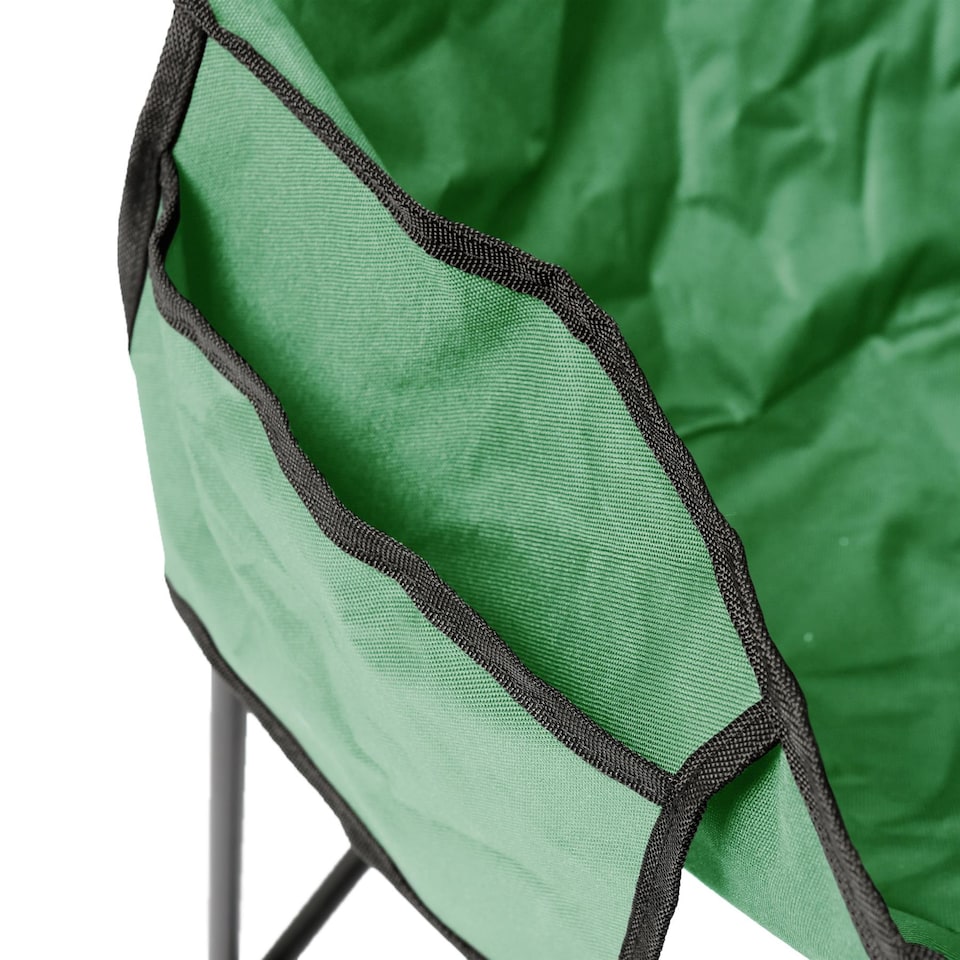image 1 of Harbour Housewares Premium Folding Camping Chairs with Pockets & Carry Bag - Green - Pack of 6 | Green | Green