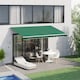 image 2 of Outsunny Garden Sun Shade Canopy Retractable Awning, 4 x 3 m, Green | Green | 1