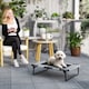 image 2 of PawHut Raised Dog Bed with Breathable Mesh for S & M Dogs, Light Grey | Grey | Light Grey | S